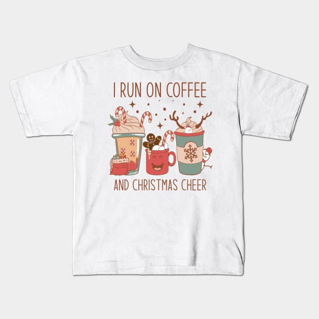 Turn on Coffee and Christmas Cheer T-shirt Kids T-Shirt by Zooha131